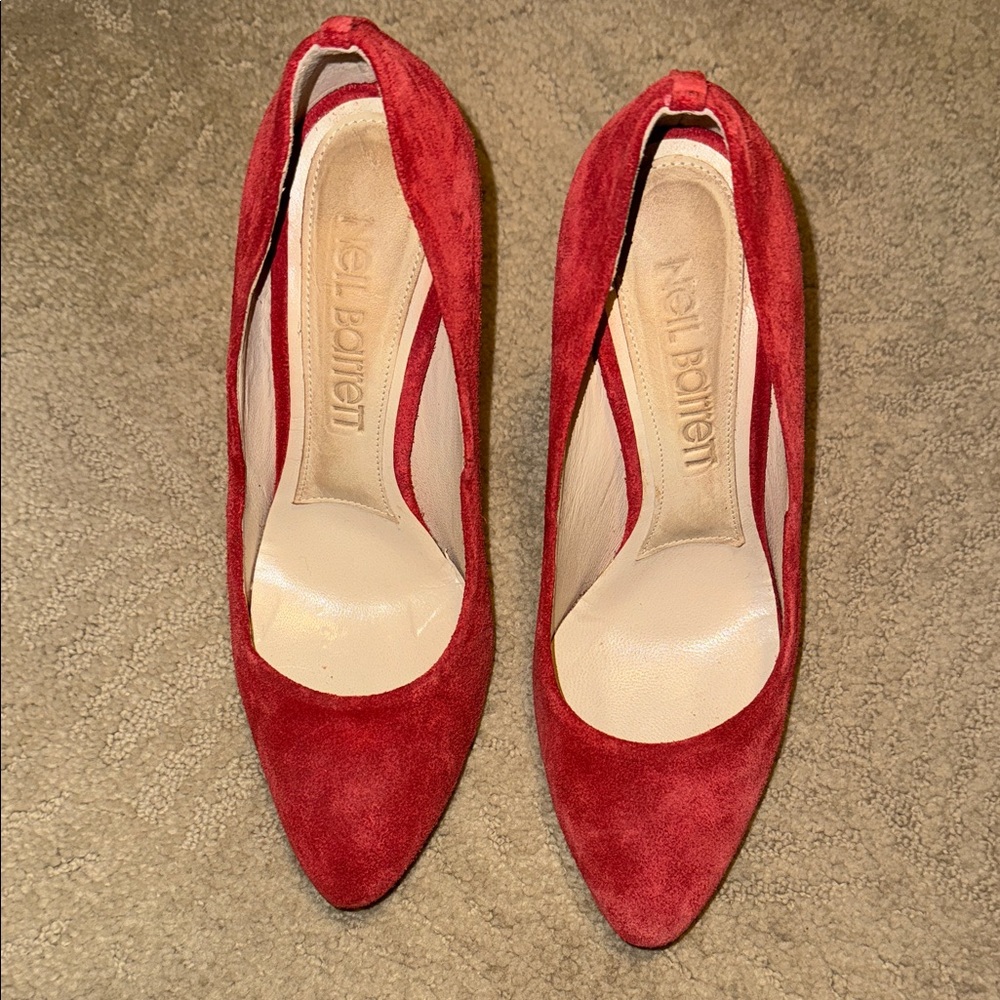 Neil Barrett Red Suede Heels